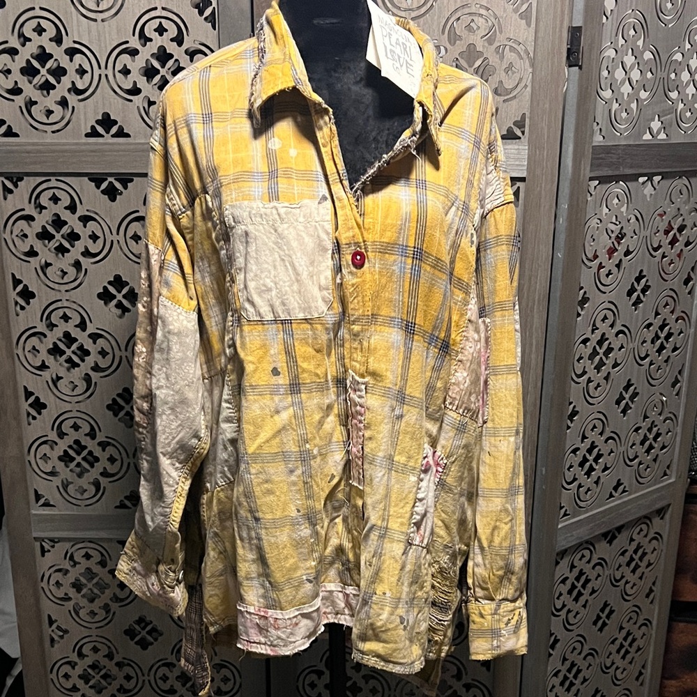 Magnolia Pearl love, Yellow Plaid Shirt
